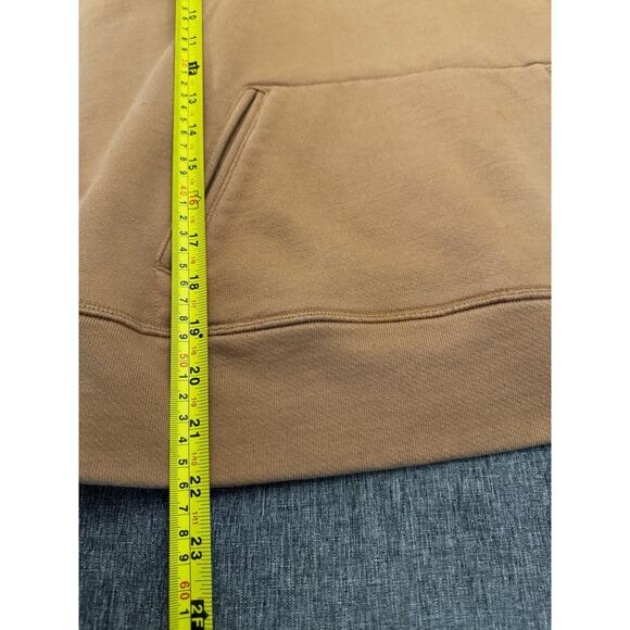 Alo Yoga Brown Henna Oversize Low Key Hoodie Kangaroo Wide Sleeve Sz S (Flaw) - Picture 5 of 7